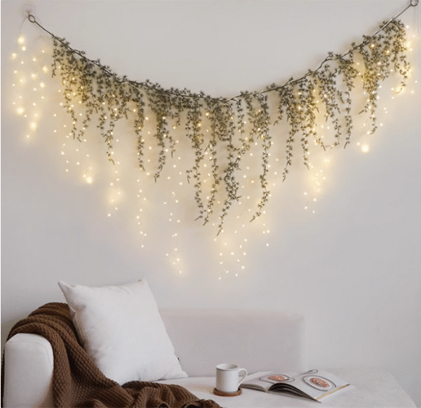 북유럽 인스타 크리스마스 가랜드 벽트리 LED 전구 벽 장식 무드 웨딩 소품