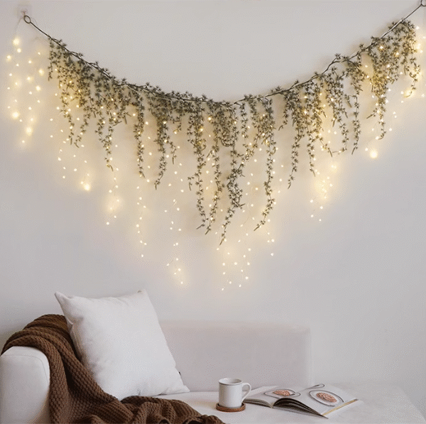 북유럽 인스타 크리스마스 가랜드 벽트리 LED 전구 벽 장식 무드 웨딩 소품