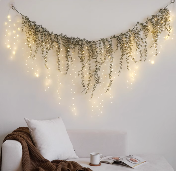 북유럽 인스타 크리스마스 가랜드 벽트리 LED 전구 벽 장식 무드 웨딩 소품