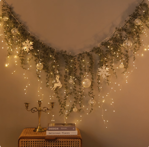 북유럽 인스타 크리스마스 가랜드 벽트리 LED 전구 벽 장식 무드 웨딩 소품