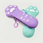 캐릭터 귀여운 고양이 발 필통 초등학생  실리콘  펜슬 필통