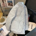 가을 겨울  여성 부드러운  블루 퀼팅 패딩 warm 보온 점퍼