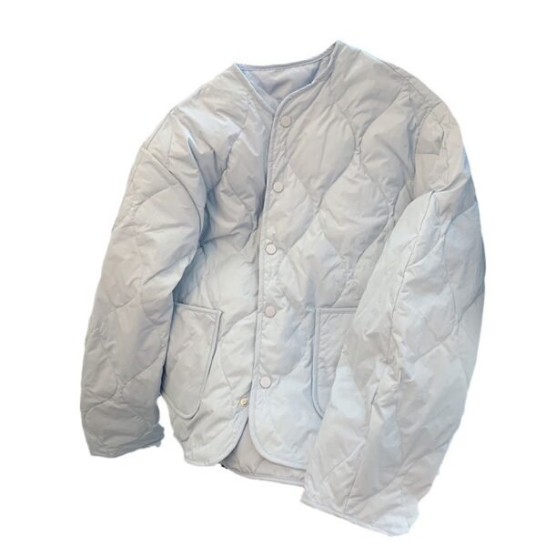 가을 겨울  여성 부드러운  블루 퀼팅 패딩 warm 보온 점퍼